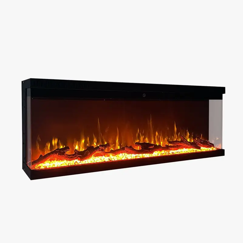 Camino elettrico Divina Fire Boston 100 da parete e incasso a 3 lati