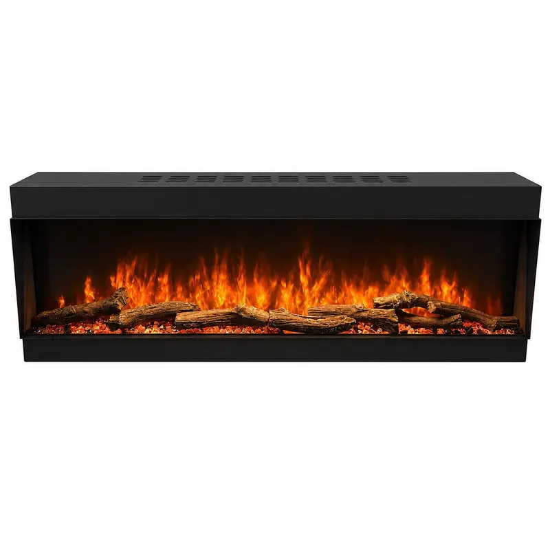Camino elettrico Divina Fire Detroit 130 da incasso LED RGB con APP
