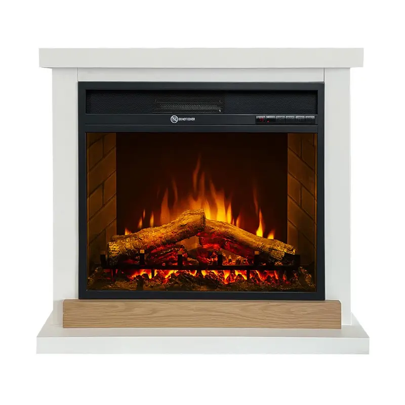Camino elettrico Divina Fire Stoccolma bianco da terra 1800 W