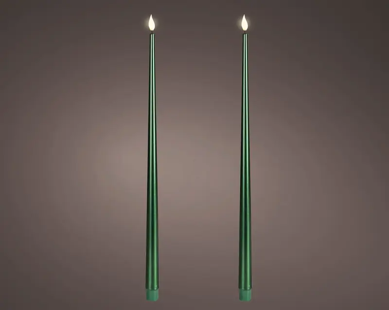 Candela da cena a LED con stoppino realistico, cera conica, effetto fiamma BO per interni