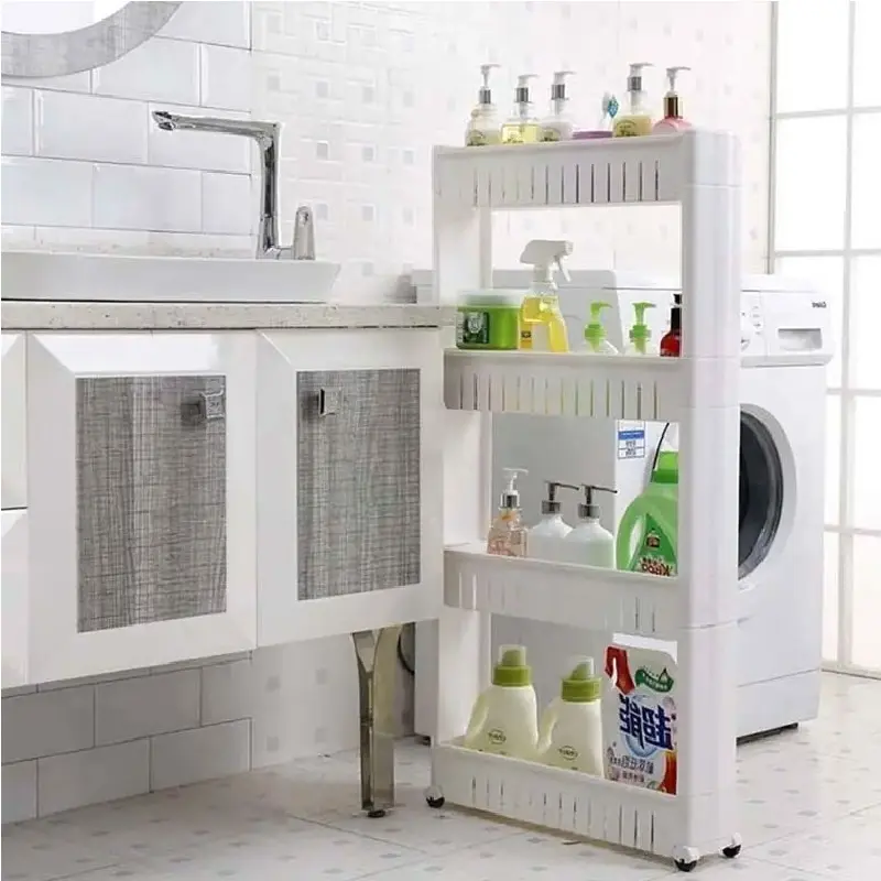 Carrellino Cucina Bagno Slim Salvaspazio 54.5x12.5 H 102.5cm Carrellino Porta Tutto
