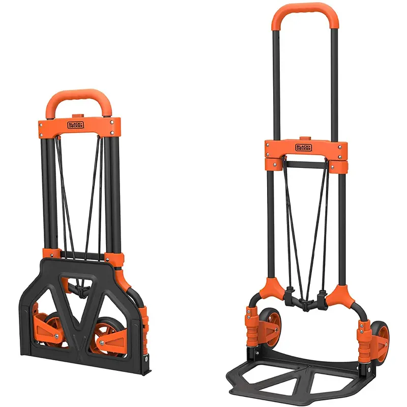 Carrello Portapacchi Pieghevole 2 Ruote Portatutto 65 kg Black+Decker