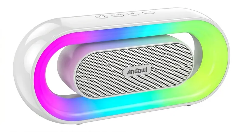 Cassa Bluetooth Portatile Speaker Wireless 5W Luce RGB LED USB MicroSD FM Radio