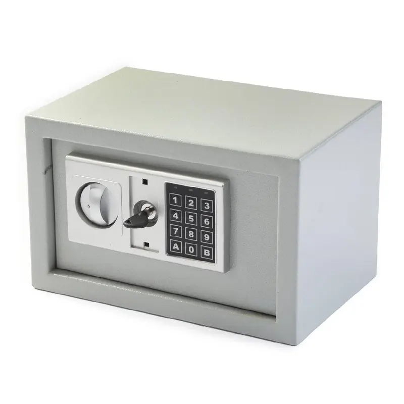 Cassetta Sicurezza Hotel 23x17x17cm Cassaforte Digitale Elettronica Ferro Zincato