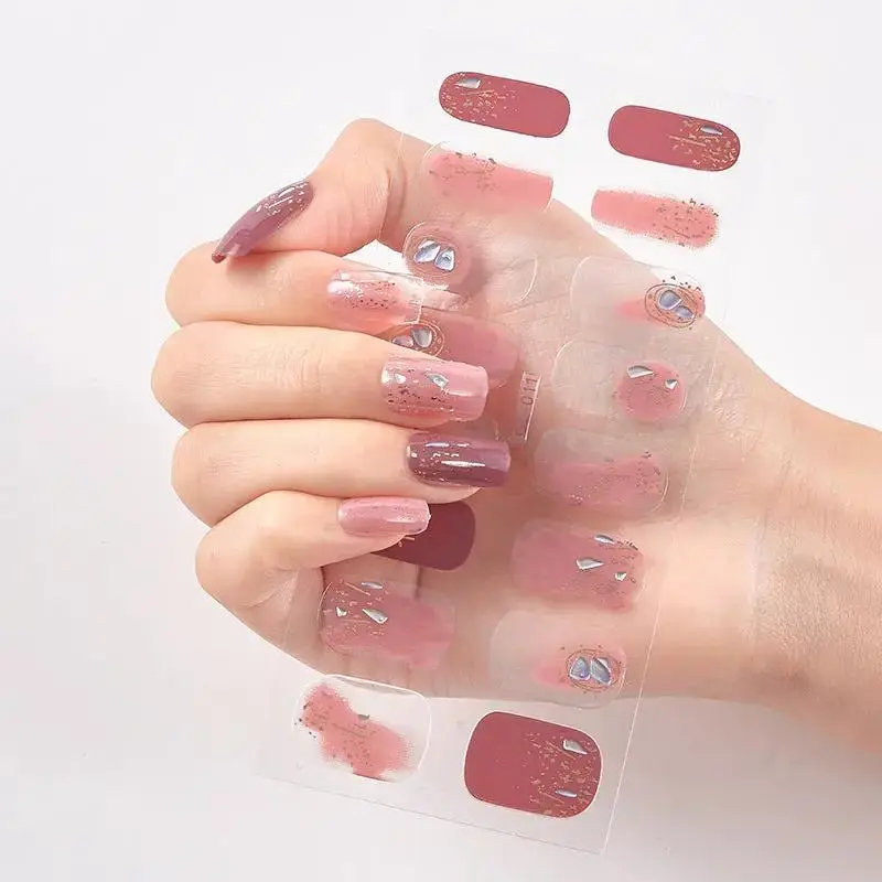 Cats Eye Letter Nail Art Stickers Starry Sky Self Adhesive Gel Polish