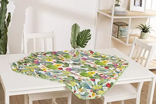 Centrotavola 90x90 cm in misto cotone Stile Country linea Cactus