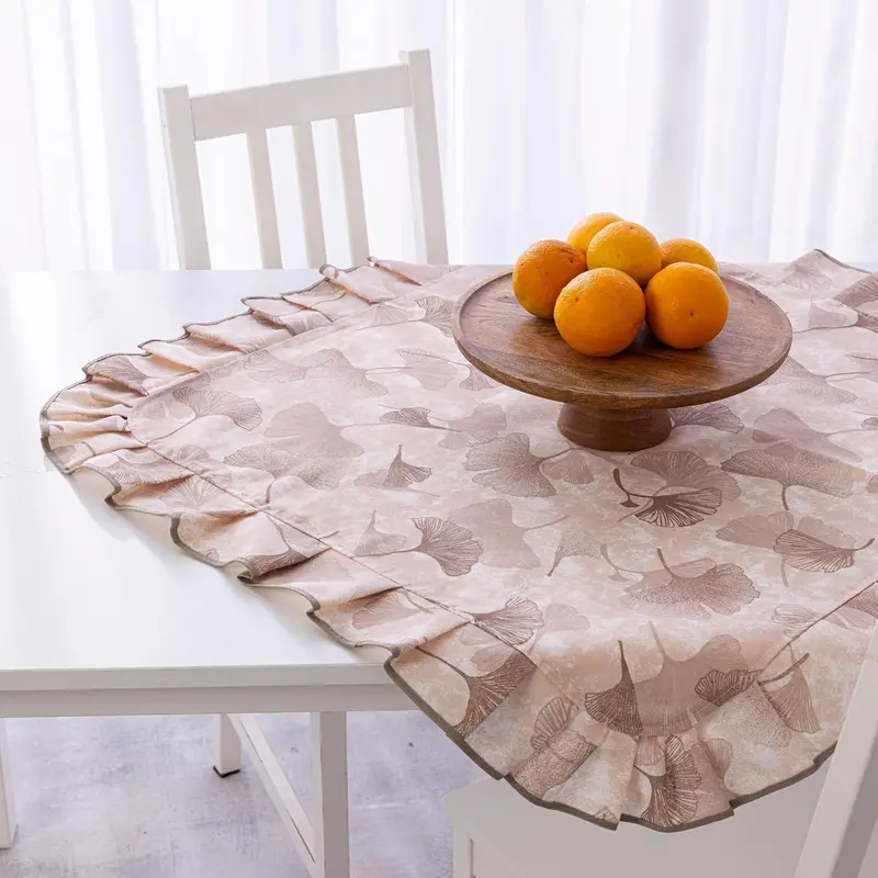 Centrotavola con Volant Decorativo per Cucina Soggiorno e Salotto 90 x 90 cm Sinfonia