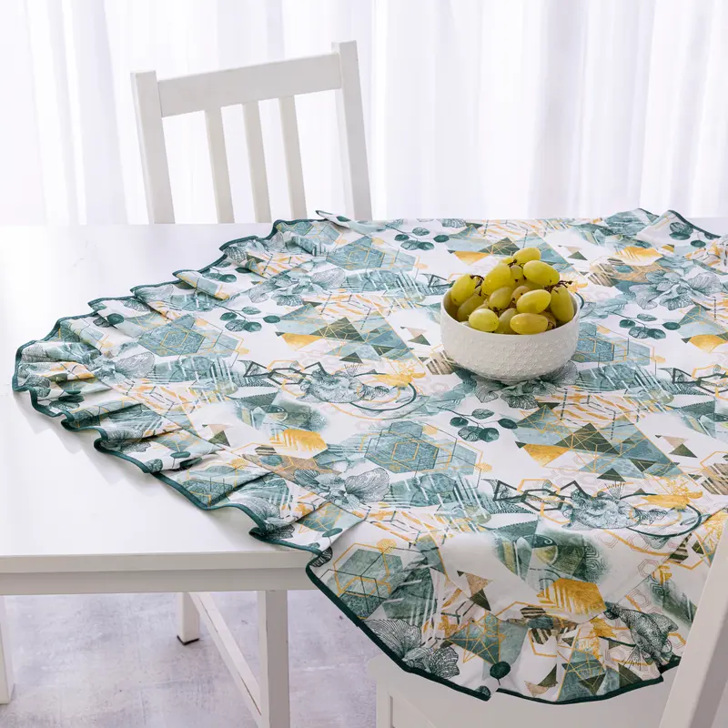 Centrotavola Copritavola Rettangolare 90x90 cm Decorativo per Cucina Soggiorno e Salotto Esagono