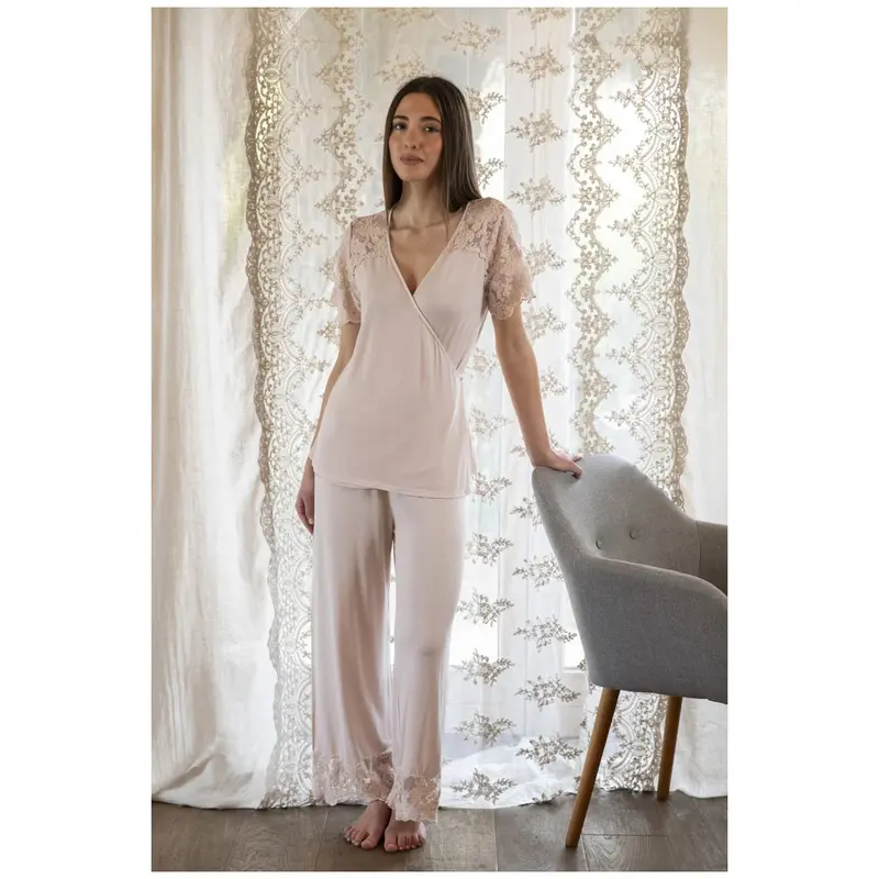 Chez Moi Pigiama da donna 2 pezzi, pizzo Versailles "Augustin" 3 varianti(2 unità)