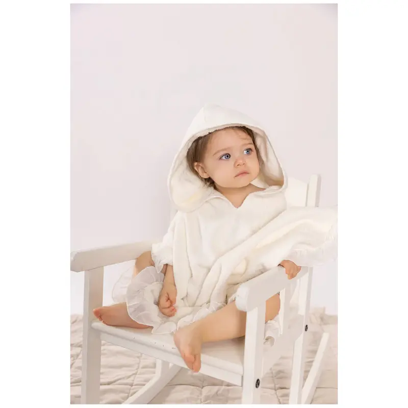 Chez Moi Poncho bambino in spugna di cotone "Romantique" 6 varianti(1 unità)