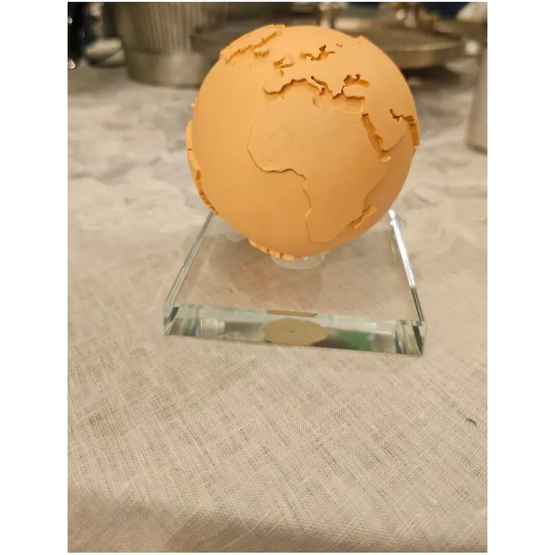 Chiaraela Mappamondo medio base in vetro "World" 10x12 cm 3 varianti(1 unità)