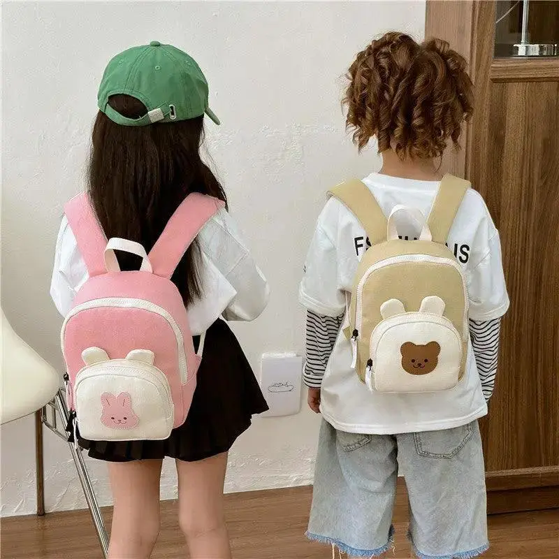Children Backpack Cartoon Bunny Girls Color Matching Shoulders