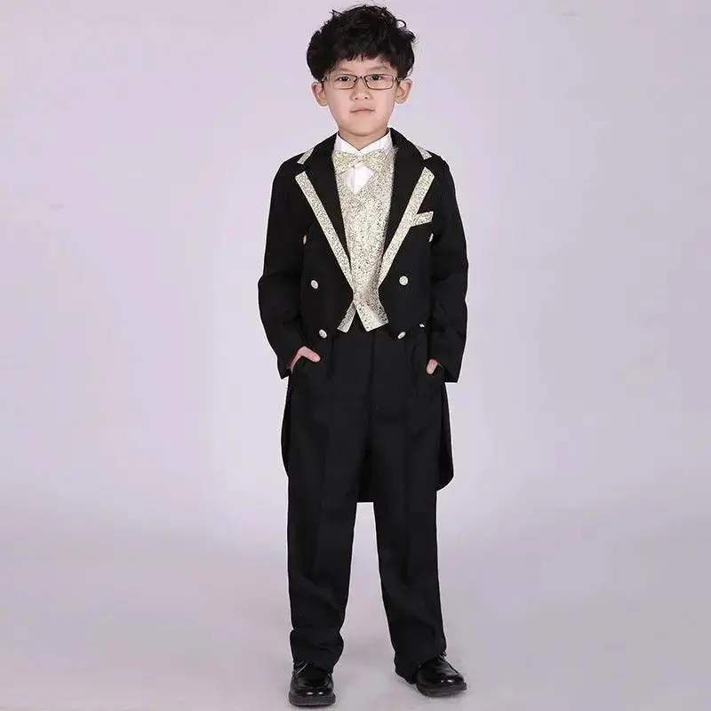 Children Swallowtail Dresses Of Bride Fellow Kids Boys School Uniform