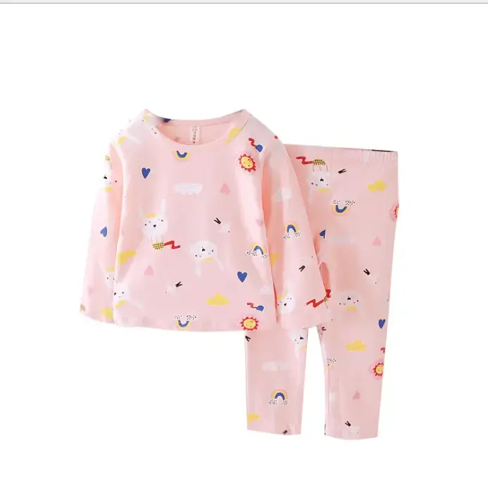 Children's Autumn Clothes Long Trousers Suit Cotton New Boys Girls Baby
