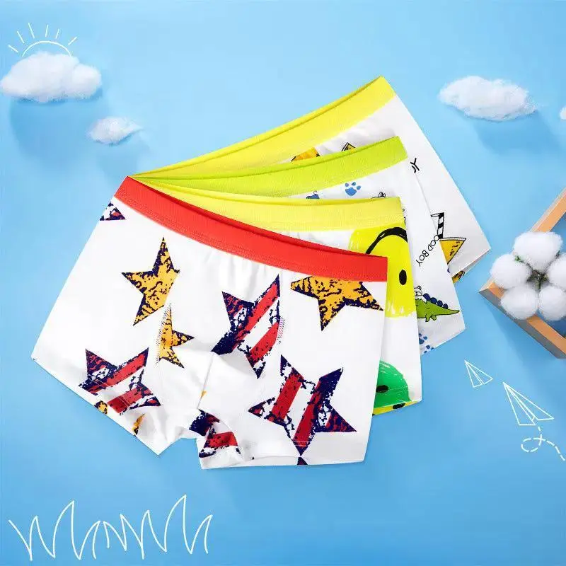Children's Underwear Cotton Boys Boxer Briefs Baby Medium And Large Children's Shorts Boys Underwear Boxer Factory Direct Sales