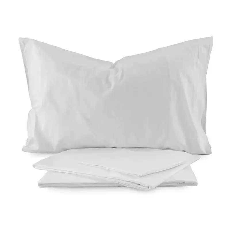 Completo lenzuola letto singolo puro cotone Bianco