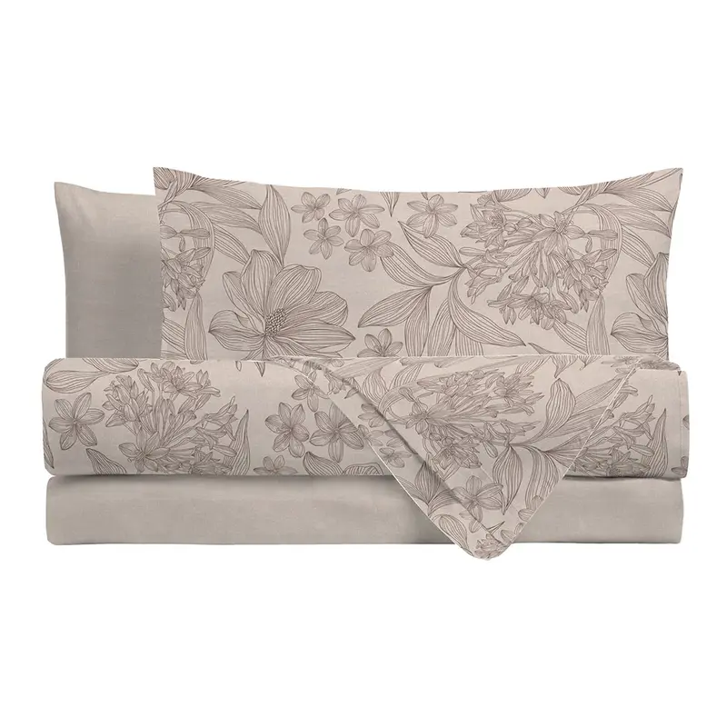 Completo Letto in Cotone Matrimoniale Alina Tortora