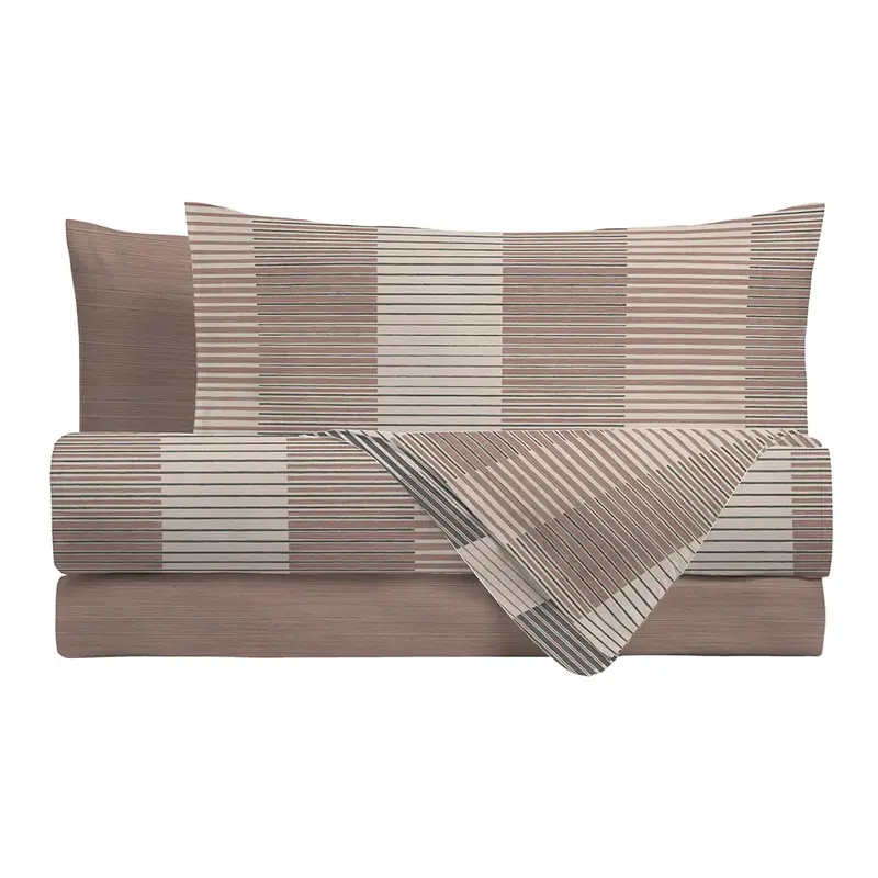 Completo Letto in Cotone Matrimoniale Gilbert Tortora