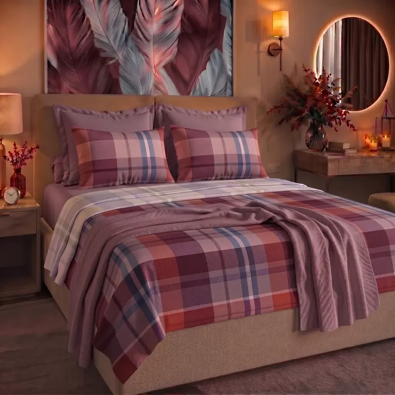 Completo Letto in Cotone Matrimoniale Ralph Viola