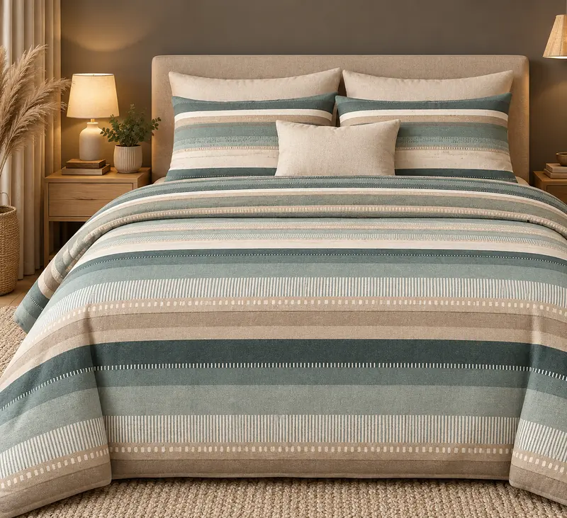 Completo Letto in Flanella Matrimoniale Ruby Petrolio