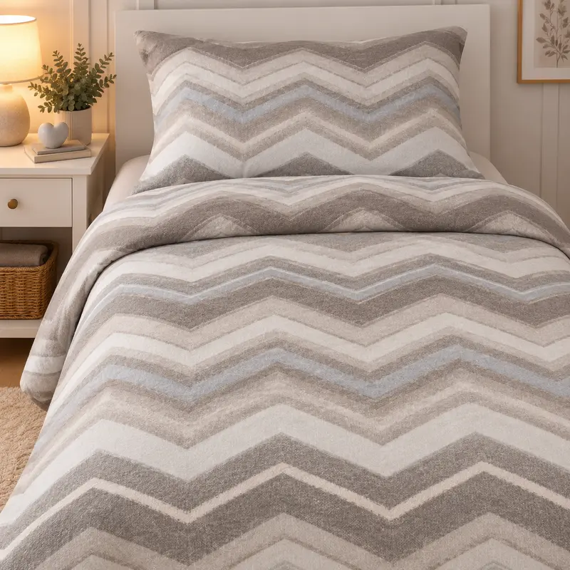 Completo Letto in Flanella Singolo Ysidro Tortora