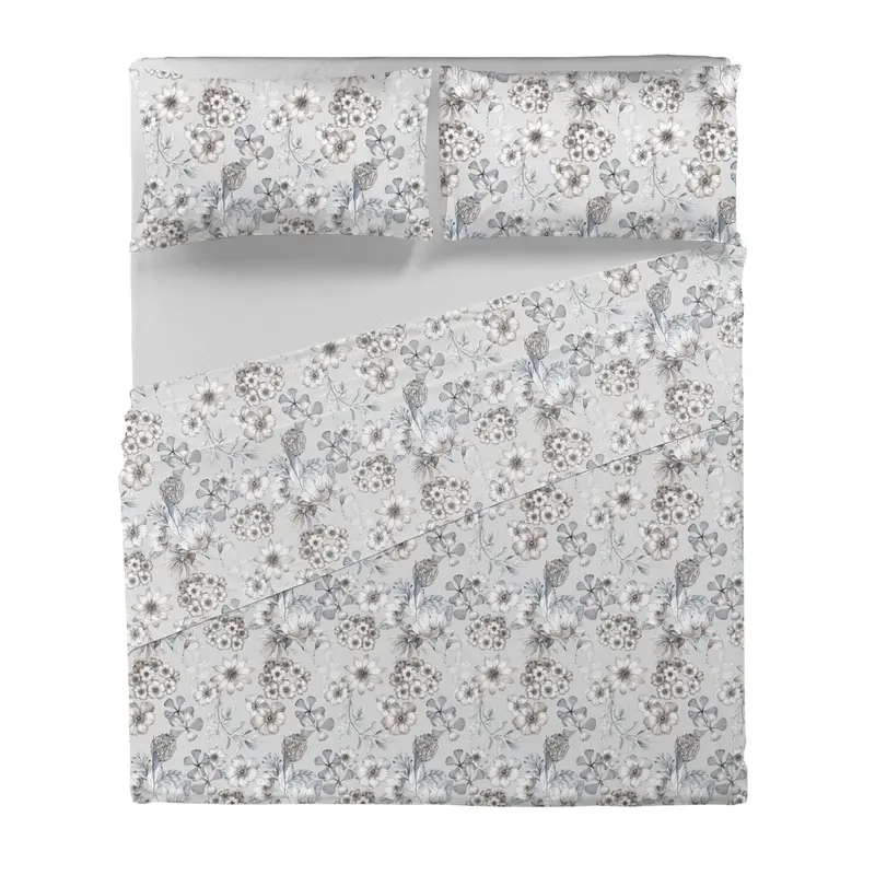 Completo Letto Matrimoniale Gwen Grigio/Blu