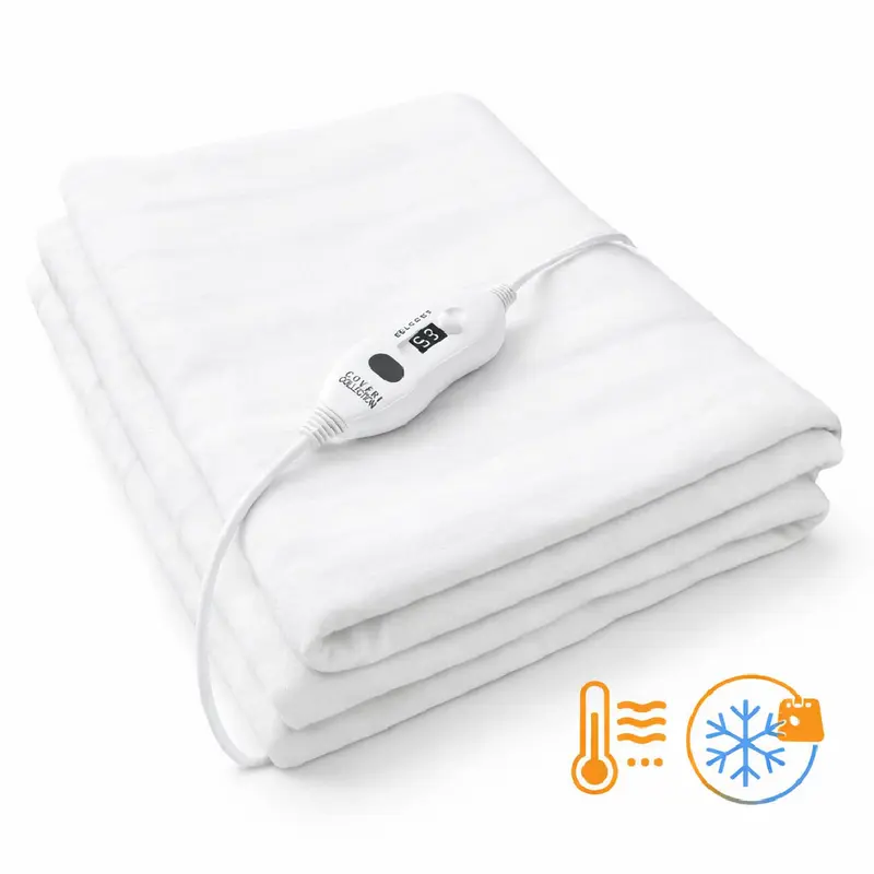 Coperta Termica con Telecomando Singola Anallergica Termocoperta 3Funzioni 60W Lavabile