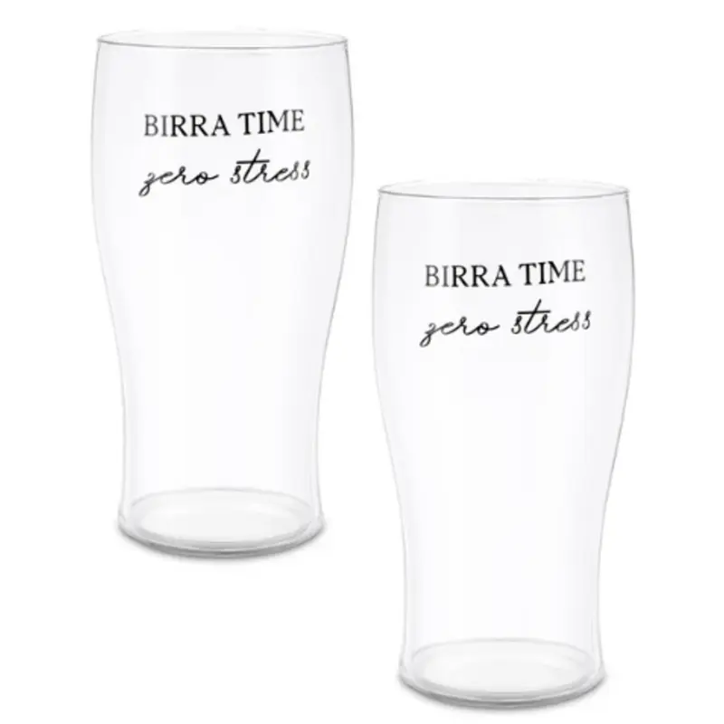 Coppia bicchieri birra La Porcellana Bianca