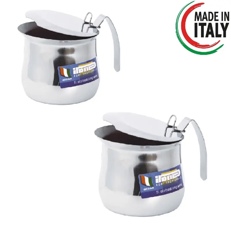 Coppia Bricco in Acciaio Inox 18/10 3+6 Tazze Lavabili in Lavastoviglie