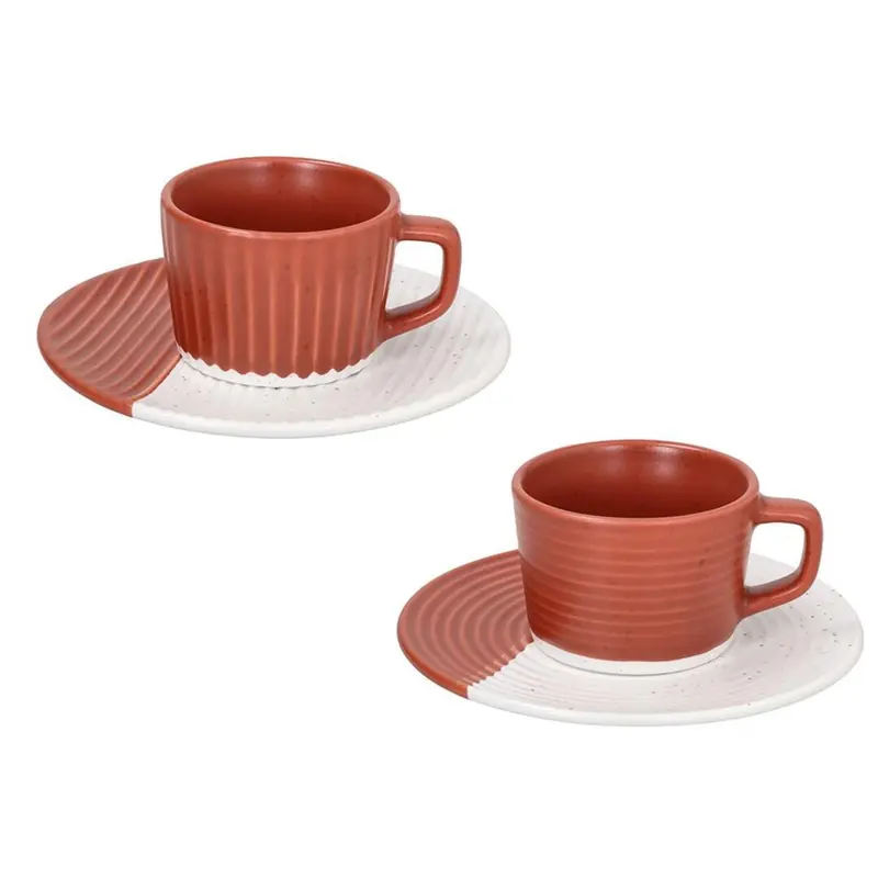Coppia tazze caffè Andrea Fontebasso - mattone