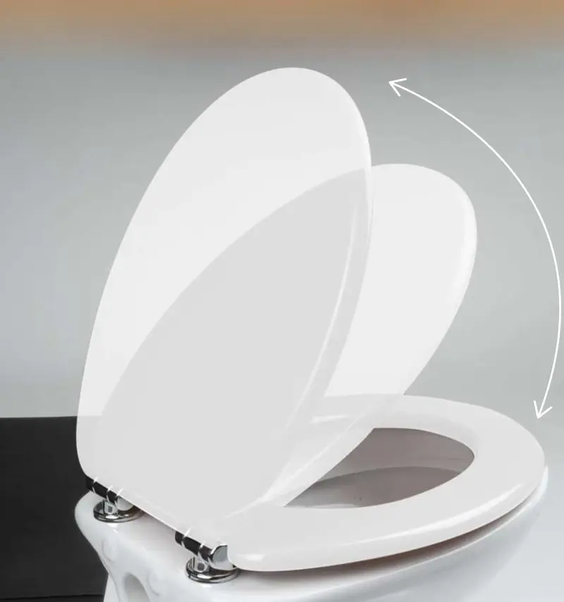 Copri Water Sedile WC Universale MDF Cerniere Metalliche Soft Close Rallentato