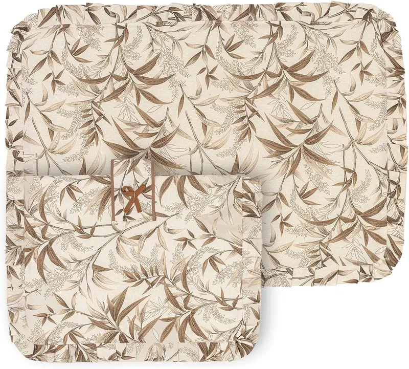 Copriforno 40x55 e Coprifornello 50x75 Imbottito Rettangolare Lavabile Shabby Chic fantasia Ulivo