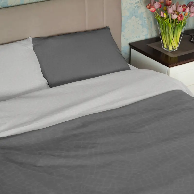 Copripiumino Singolo 155x200 cm in Microfibra Bicolore vari colori per letto una piazza Croma