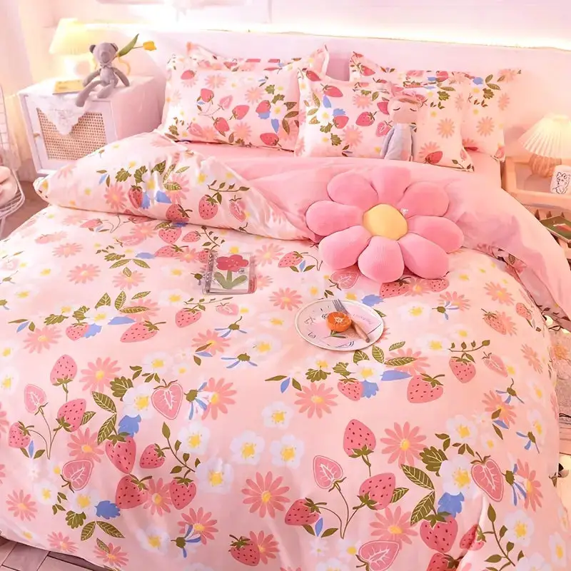 Cotton Bed Sheet Quilt Cover Bed Sheet Four-piece Set