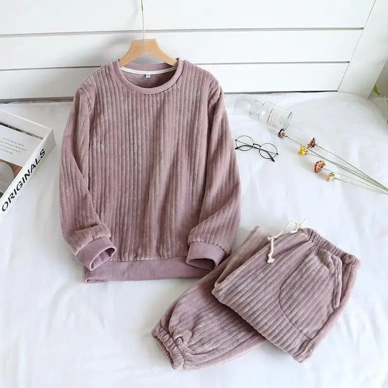 Couples coral velvet pajamas