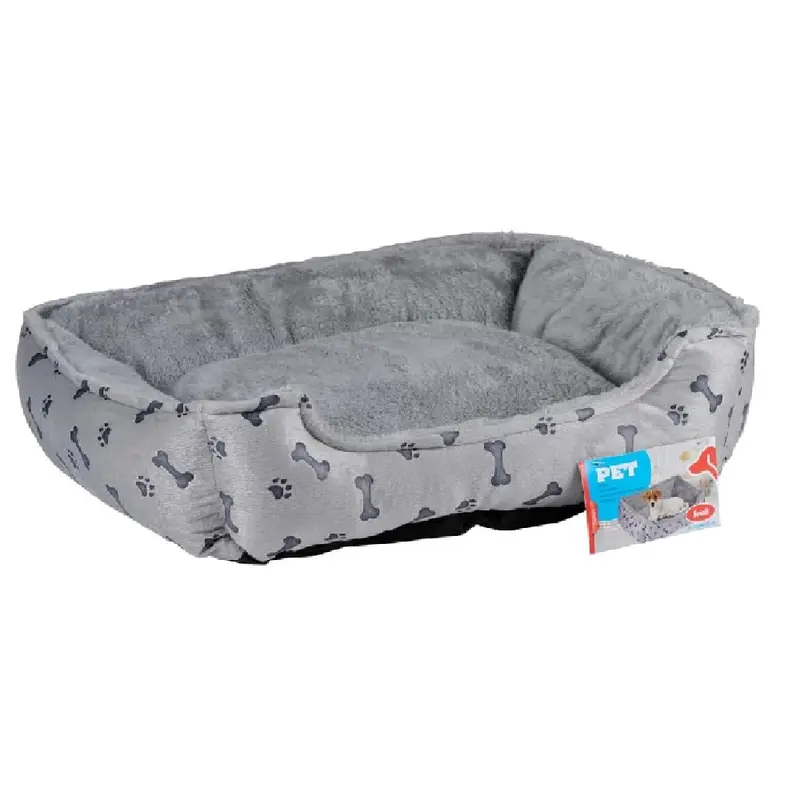 Cuccia Letto per Cani e Gatti con Stampa 53x46 cm Cuscino Morbido Fondo Antiscivolo