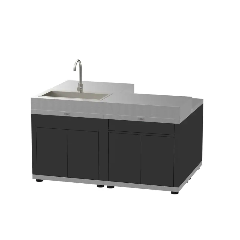 Cucina ad isola inox Le Marquier MC80E4D – 4 elementi