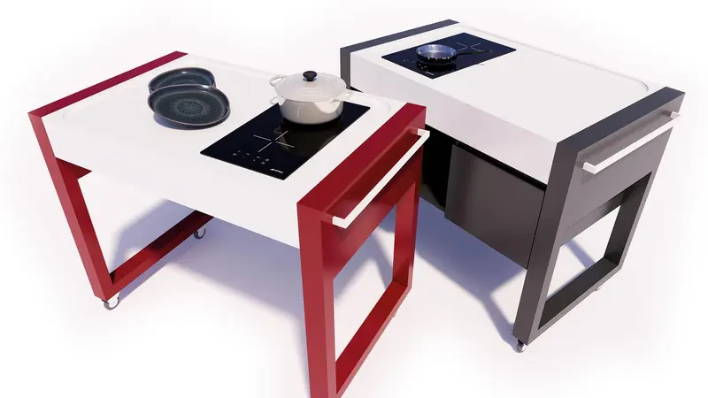 Cucina da esterno completa Extra Conero Plus 1.2 – induzione 2 zone e mobile con ante