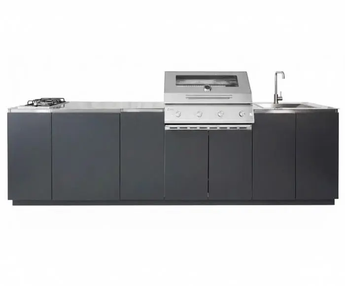 Cucina da Esterno completa Flaminia Roma 300 Manganese con Barbecue 4 fuochi a Gas