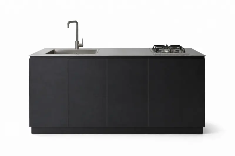 Cucina da esterno Flaminia Roma Smart 160 Manganese con piano cottura 1 fuoco e lavello