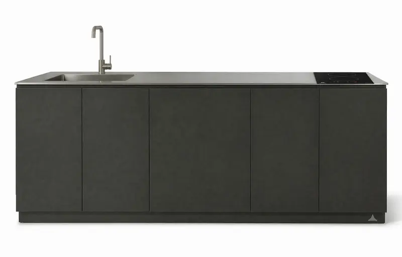 Cucina da esterno Flaminia Roma Smart 220 Manganese con induzione, lavastoviglie e lavello