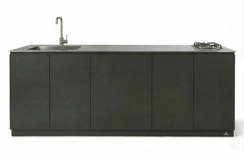 Cucina da esterno Flaminia Roma Smart 220 Manganese – piano cottura 1 fuoco e lavello