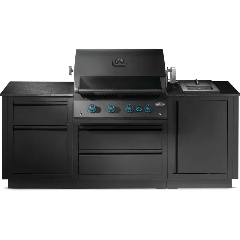 Cucina da esterno Napoleon Oasis con barbecue BIG32 - Girarrosto incluso