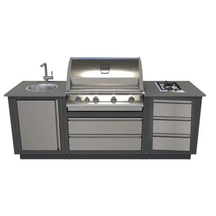 Cucina da esterno Oasis con Moduli / Lavello / Fuoco laterale / Bbq Bilex605 Napoleon
