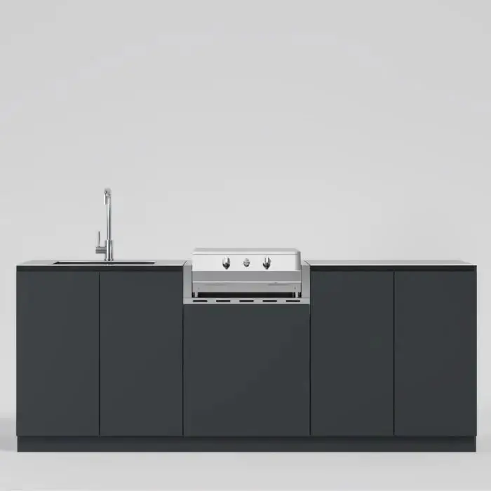 Cucina da Esterno Urbino 220 Flaminia – Monoblocco con Barbecue a Gas 2 Fuochi