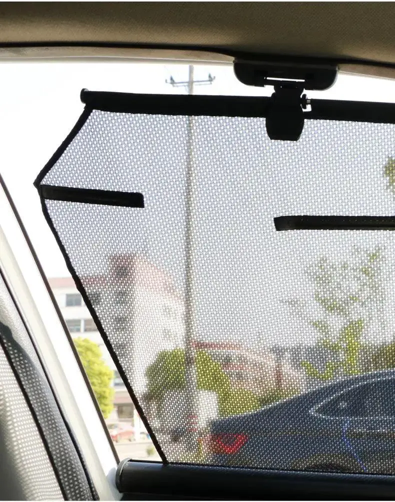 Curtains For Cars, Auto Retractable Sunshade With Glass Lifting
