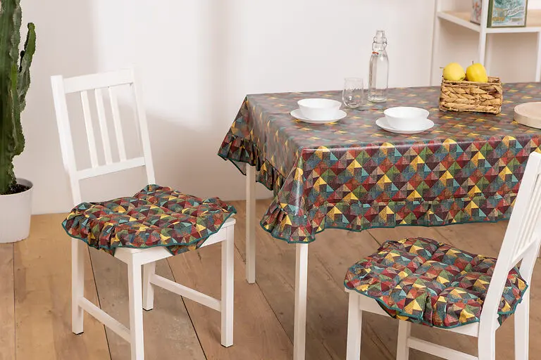 Cuscini Coprisedia 4 alette Trapuntato 40x40 spessore 4,5 Shabby Chic Country Set 2 pezzi fantasia Rombi