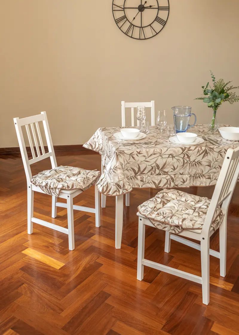 Cuscini Coprisedia 40x40 2 pezzi trapuntato sfoderabile cotone Shabby Chic Ulivo