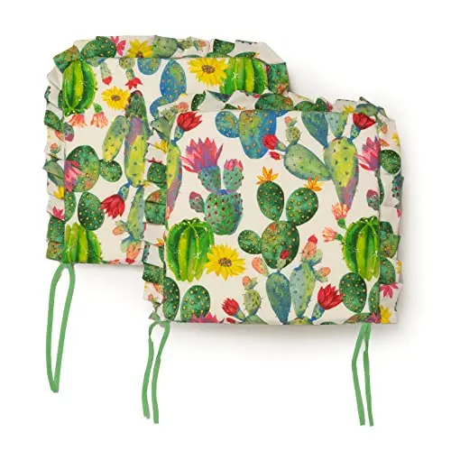 Cuscini Coprisedia con riccio 40x40 con zip sfoderabile Shabby Chic Country