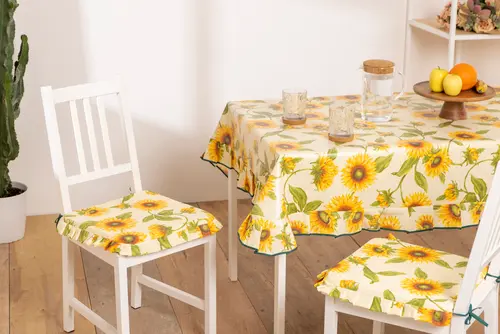 Cuscini Coprisedia Shabby Chic Country Girosole Volant ai Bordi Imbottito con Laccetti Sfoderabile 40x40 cm Set da 6 pezzi Vari Colori